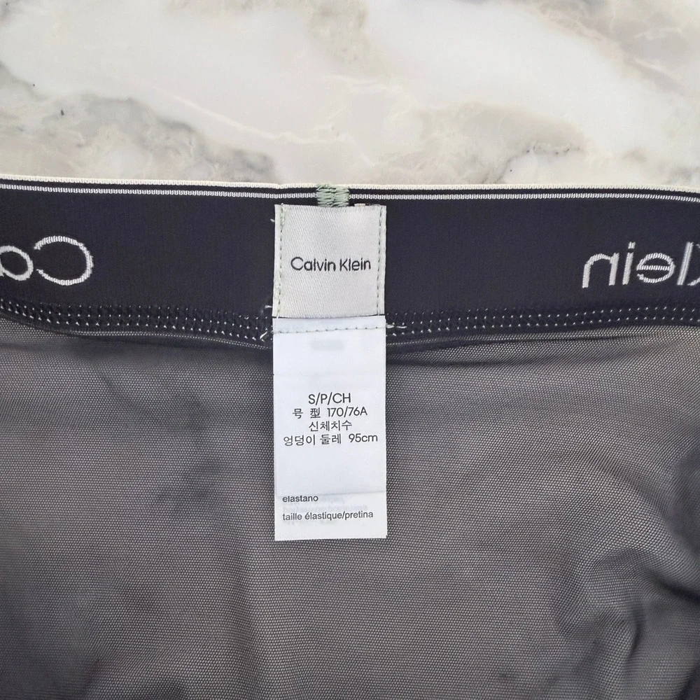 Calvin Klein Icon Mesh Pride Briefs Black Rainbow Waistband NB4594 Small